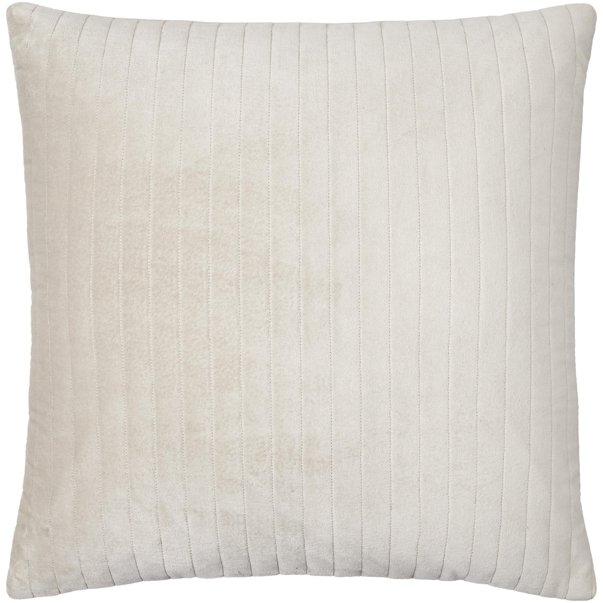Beirne Throw Pillow, Down, 18" x 18", Light Beige