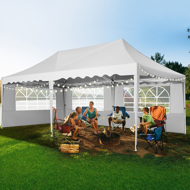 Auvent instantané ajustable 10 'x 20', Blanc