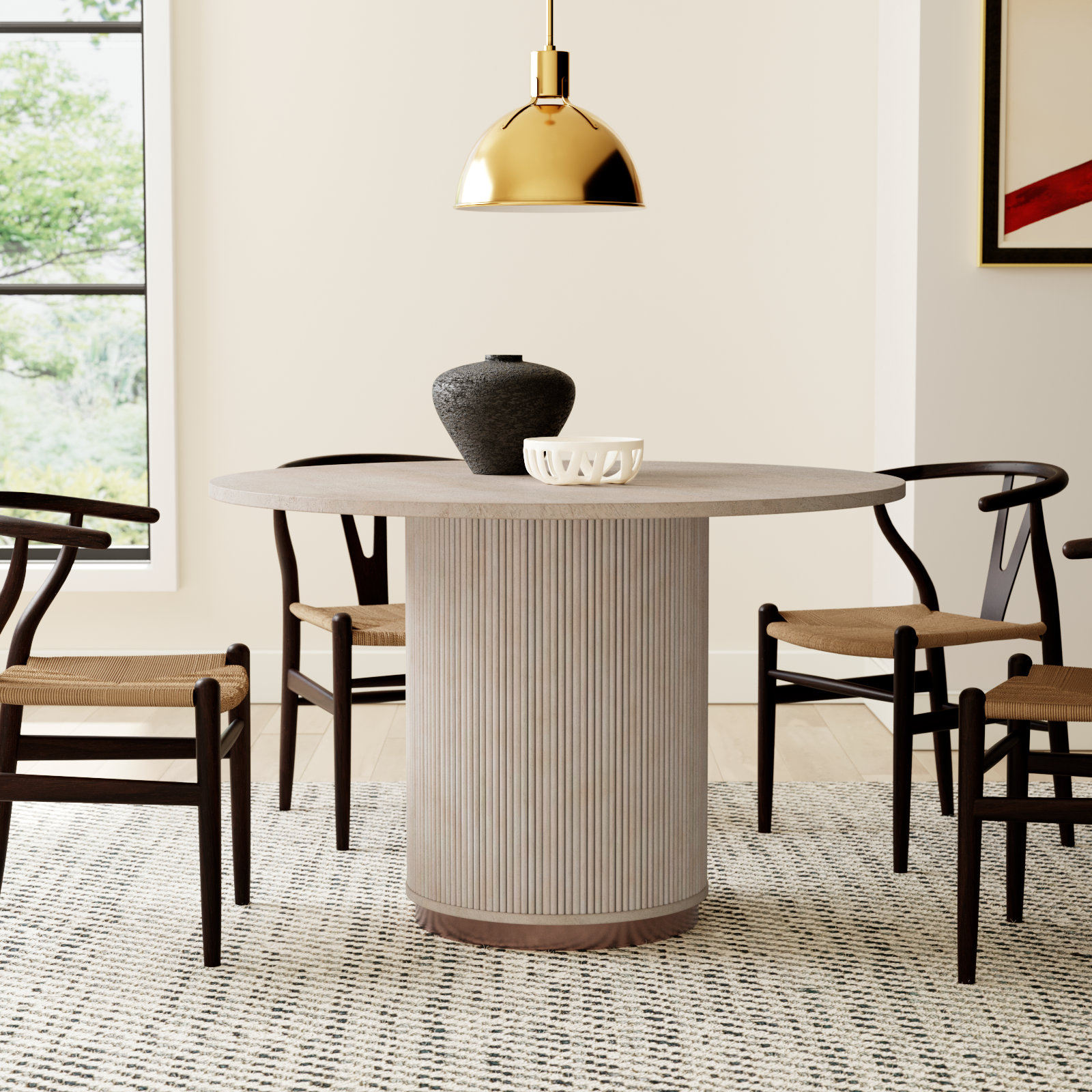 Zanzibar Mango Dining Table, 30" H x 48" W x 48" D