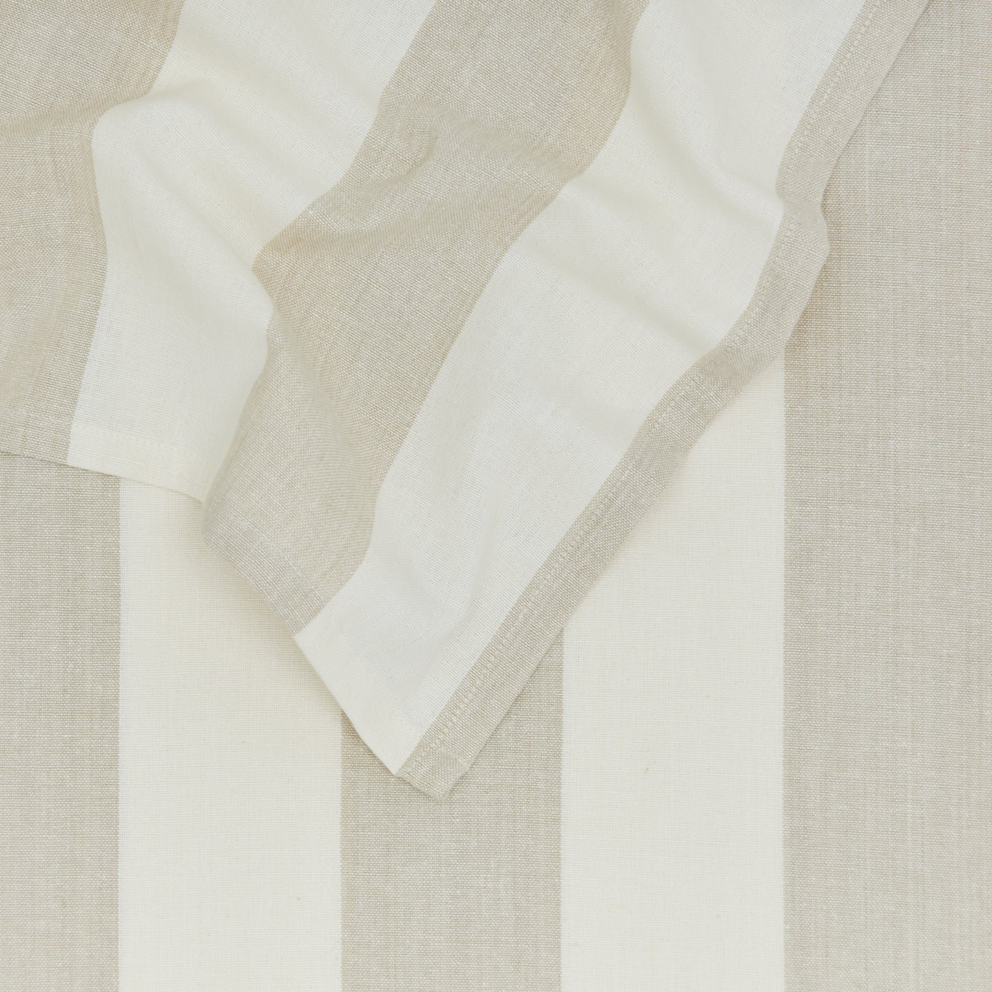 Essential Striped Tablecloth, Ivory/Flax