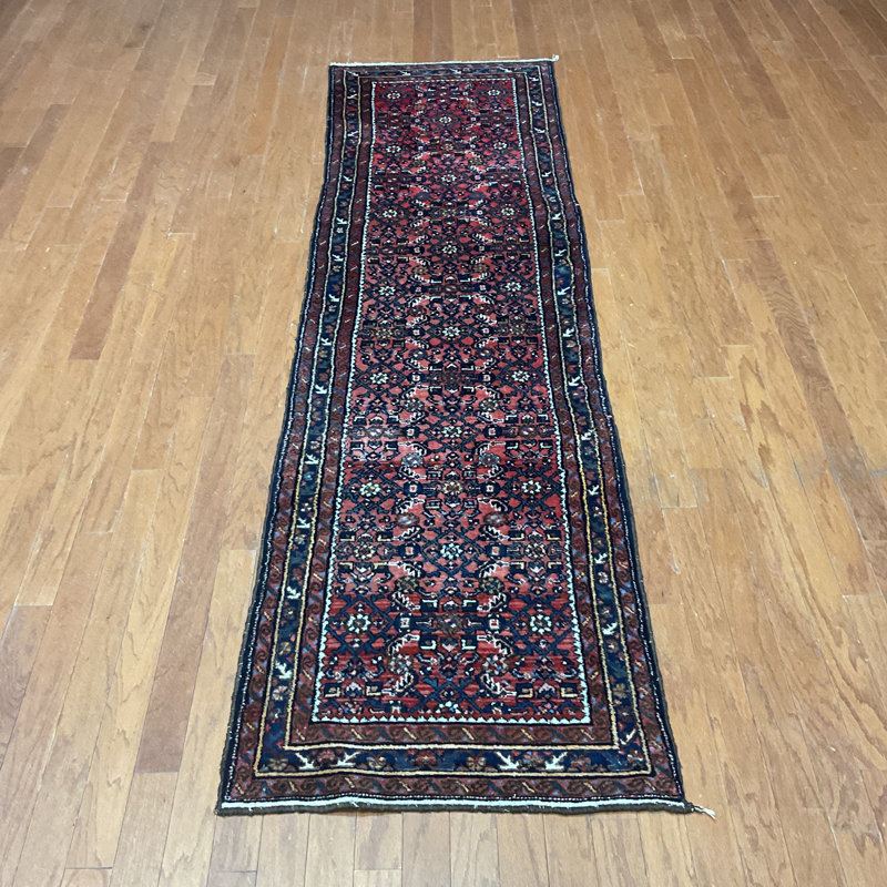  Handmade Hamadan Wool Runner