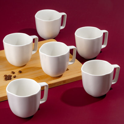 EARTH - IVORY Premium Porcelain Ivory Non Stackable Tea Cup, 9oz