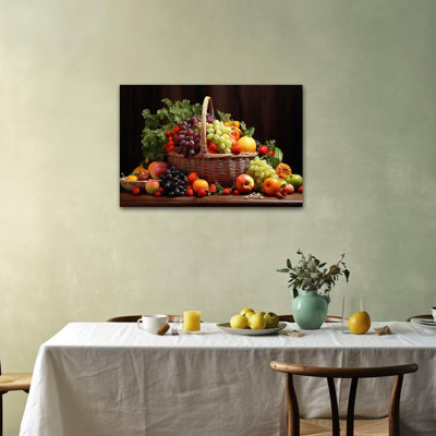 Cuisine, toile, art mural, image de fruits, divers fruits frais, impressions de peinture de légumes pour la cuisine, restaurant, salle à manger, décor encadré (Fruit-2, 16,00 po x 24,00 po)