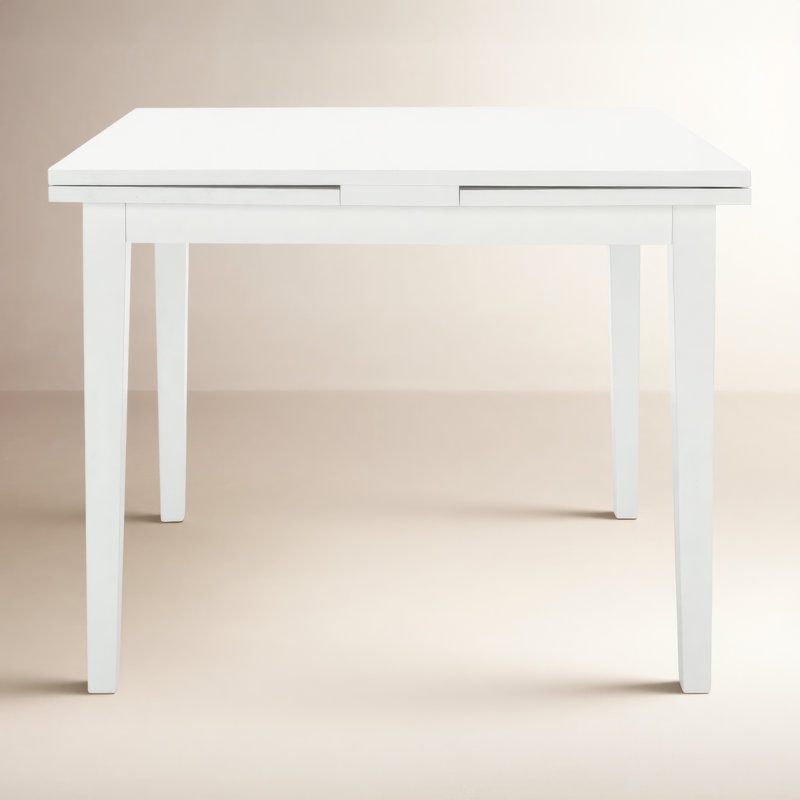 Arizona Extendable Solid Wood Base Dining Table, White Washed