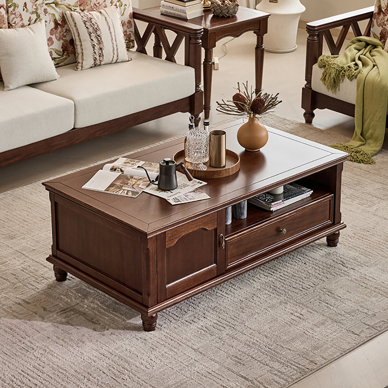 American rectangular walnut end table