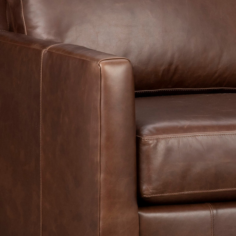 Fauteuil Savannah, Cuir véritable Bistro Rustic