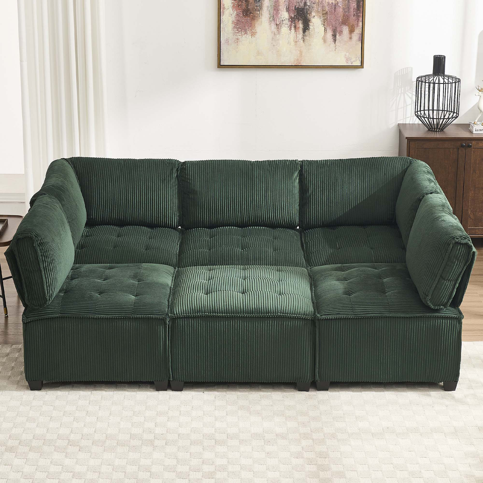 Latitude Run® Versatile Modular Sofa with Reversible Chaise for Living ...