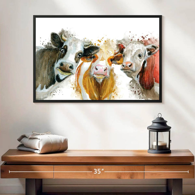 Livestock Cows Splash, 17" H x 25" W