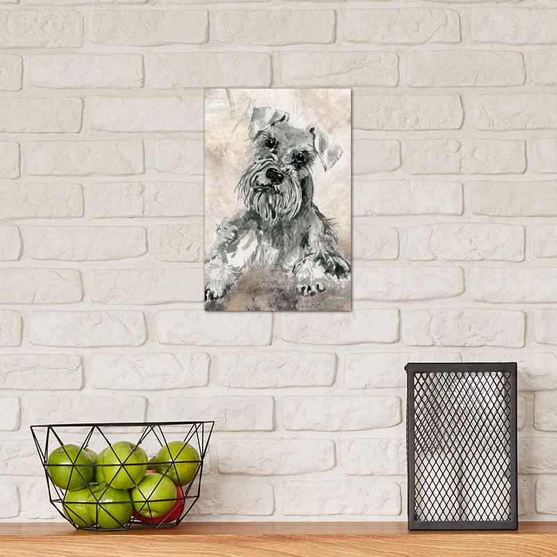 Schnauzer by Carol Robinson - Print on Canvas, No Frame, 101.6 cm H x 66.04 cm W x 3.175 cm D