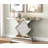 Amla 47.25" Modern Mirrored Console Table and Cloud Mirror Set Ultra‑Modern Contemporary Glam Stylish