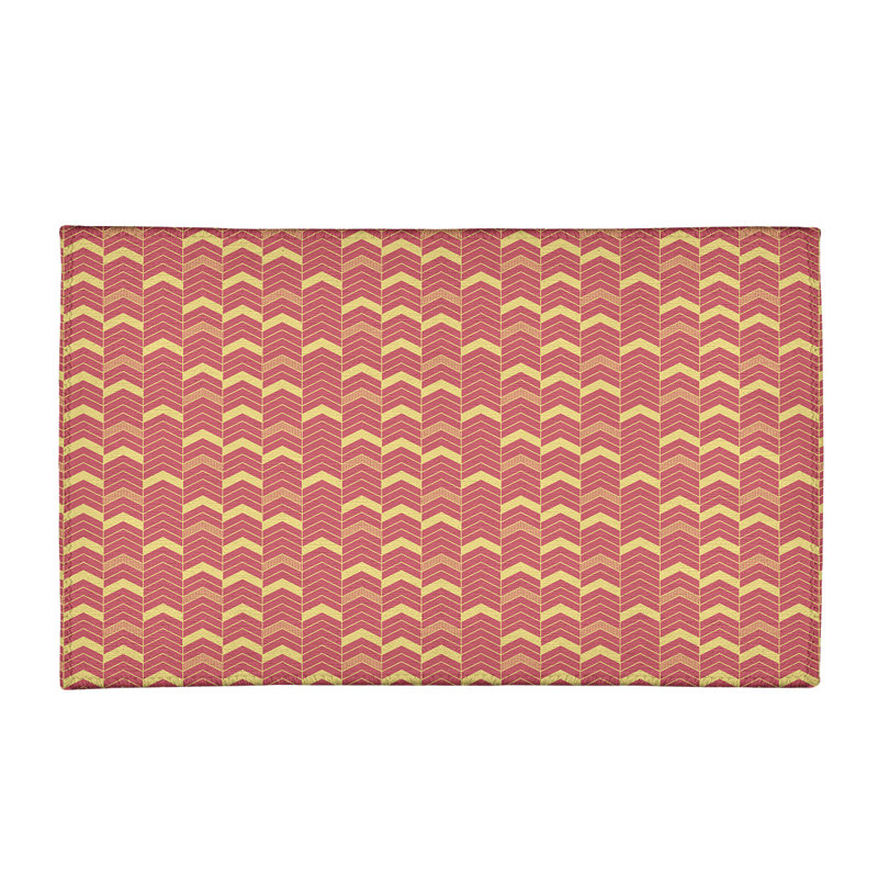 Chenille Chevron Indoor Rug, Rectangle 4' x 6'