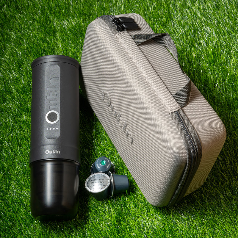 Outin Nano Portable Espresso Travel Kit (Space Grey), Space Gray