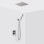 Devon 2-Way Shower Set With Hand Shower Set - Flush Mount - 12" Brass/Polished Chrome