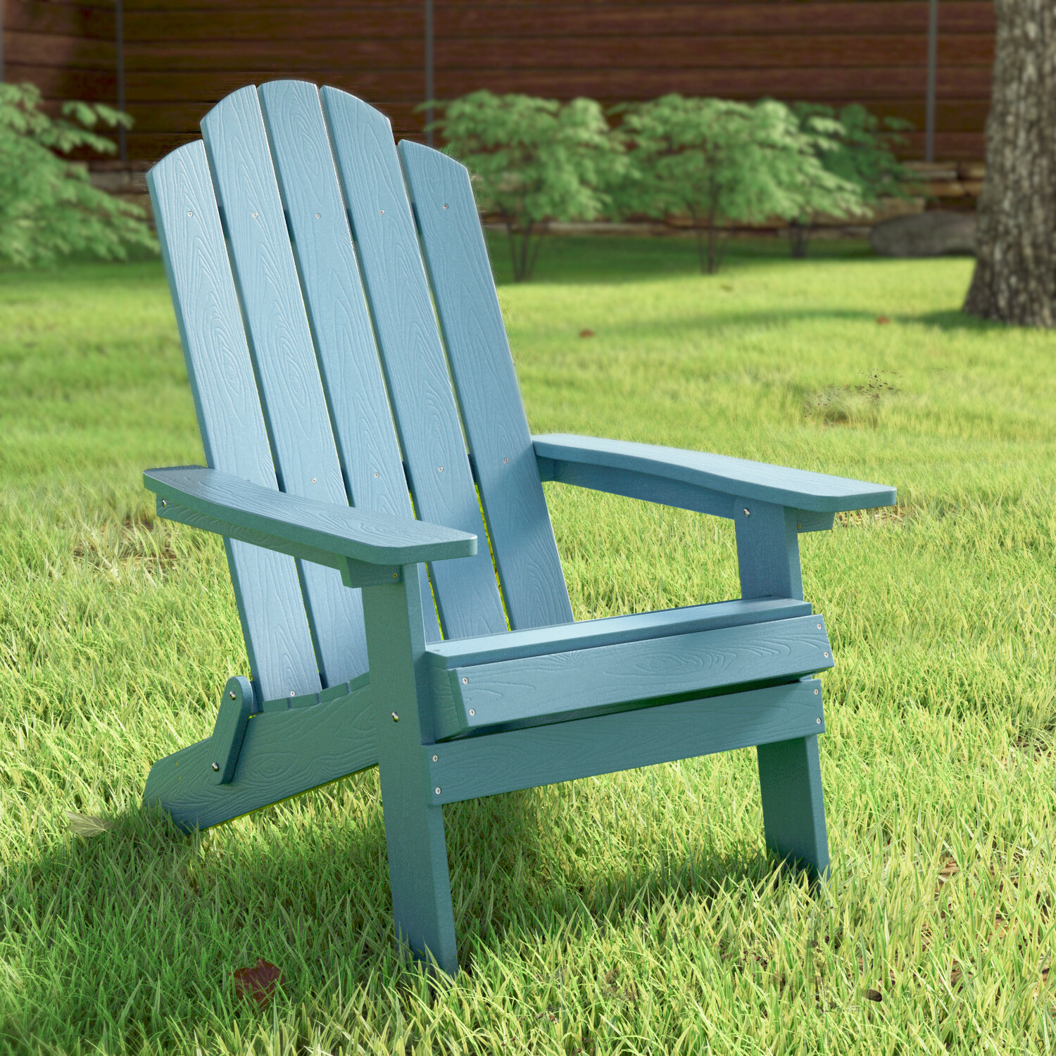 Rosecliff Heights Loganne Outdoor HIPS Plastic Folding Adirondack Chair ...