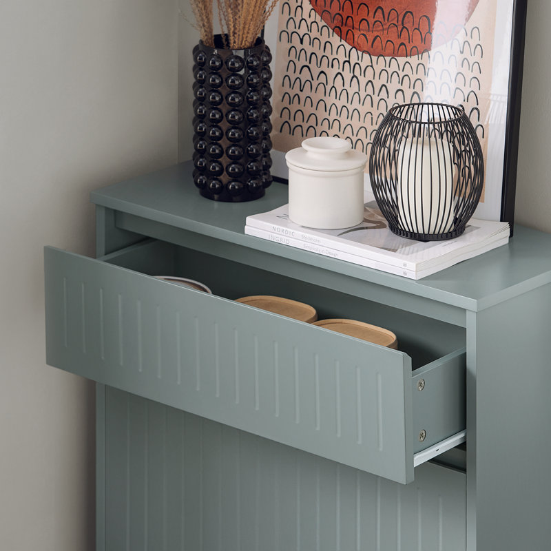 Armoire de rangement pour huit paires de chaussures, Gris