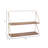 Modern 2 Tier Hanging Wall Shelf for Home Decor - Decorative Wood Shelves Artistic Accent for Bedroom, Office, and Kitchen Decoration - 20"-1696173837