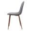 Chaise rembourrée en tissu avec pieds en métal Mid-Century-869717782