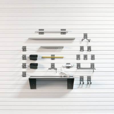 Steel Slatwall Accessory Kit 23 Piece Set