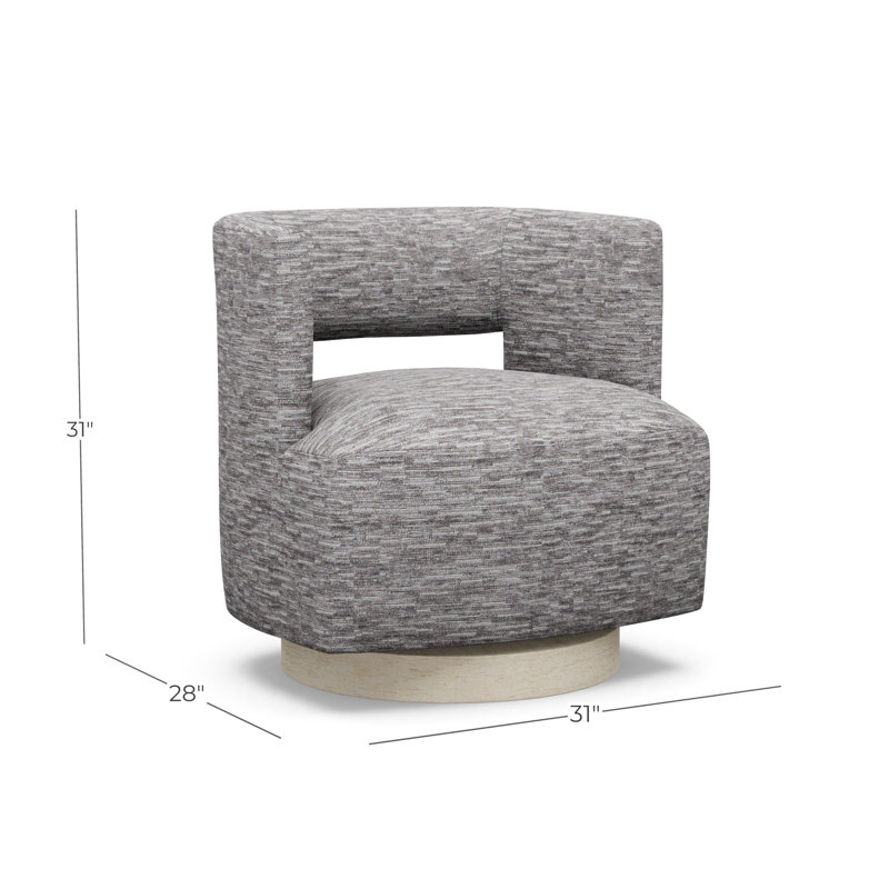 Crystle Swivel Barrel Chair, 8172-81, Sandstone