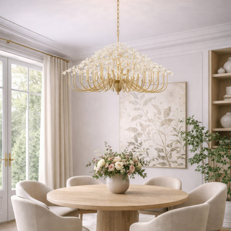 Lustre 15 lumières Wildflower, Poussière dorée