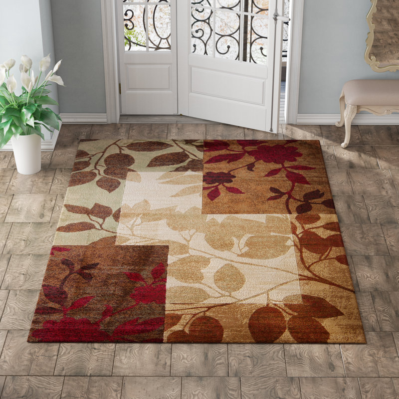 Rubith Floral Indoor Rug, Rectangle 5'2" x 7'2"