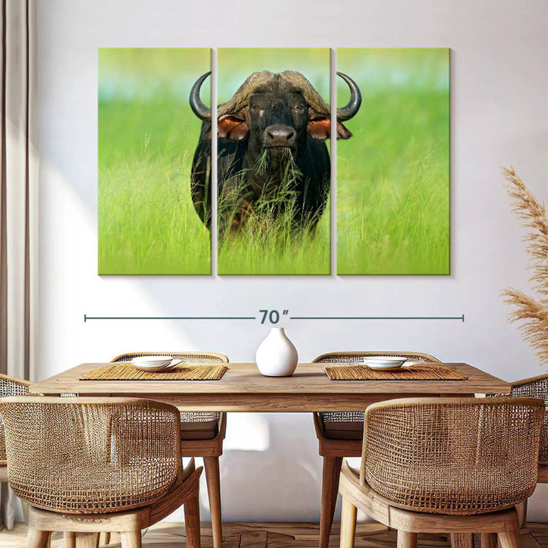 Brampt Eating Buffalo, 42" H x 65" W