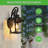 21"(H) 1-Pack Outdoor Wall Lantern Light – Vintage Black Metal & Clear Glass Sconce with Decorative Scroll Design for Porch, Patio, and Garden Lighting (Bulb Not Included)