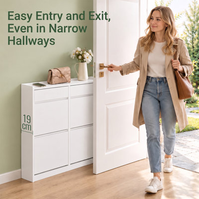 16 Pair Flip Down Shoe Storage