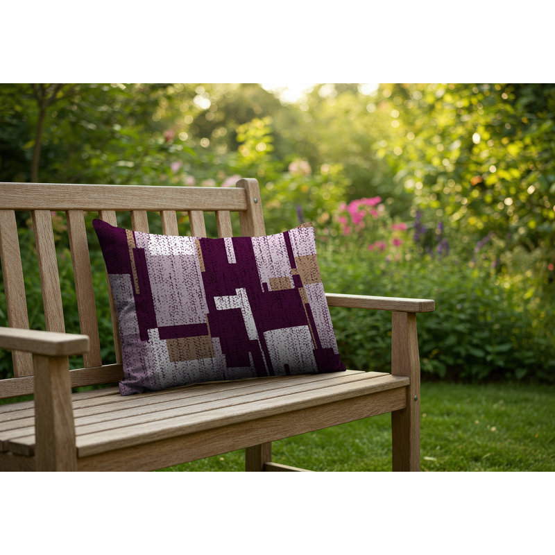 Oreiller réversible Samie, 20 po x 14 po, Mauve