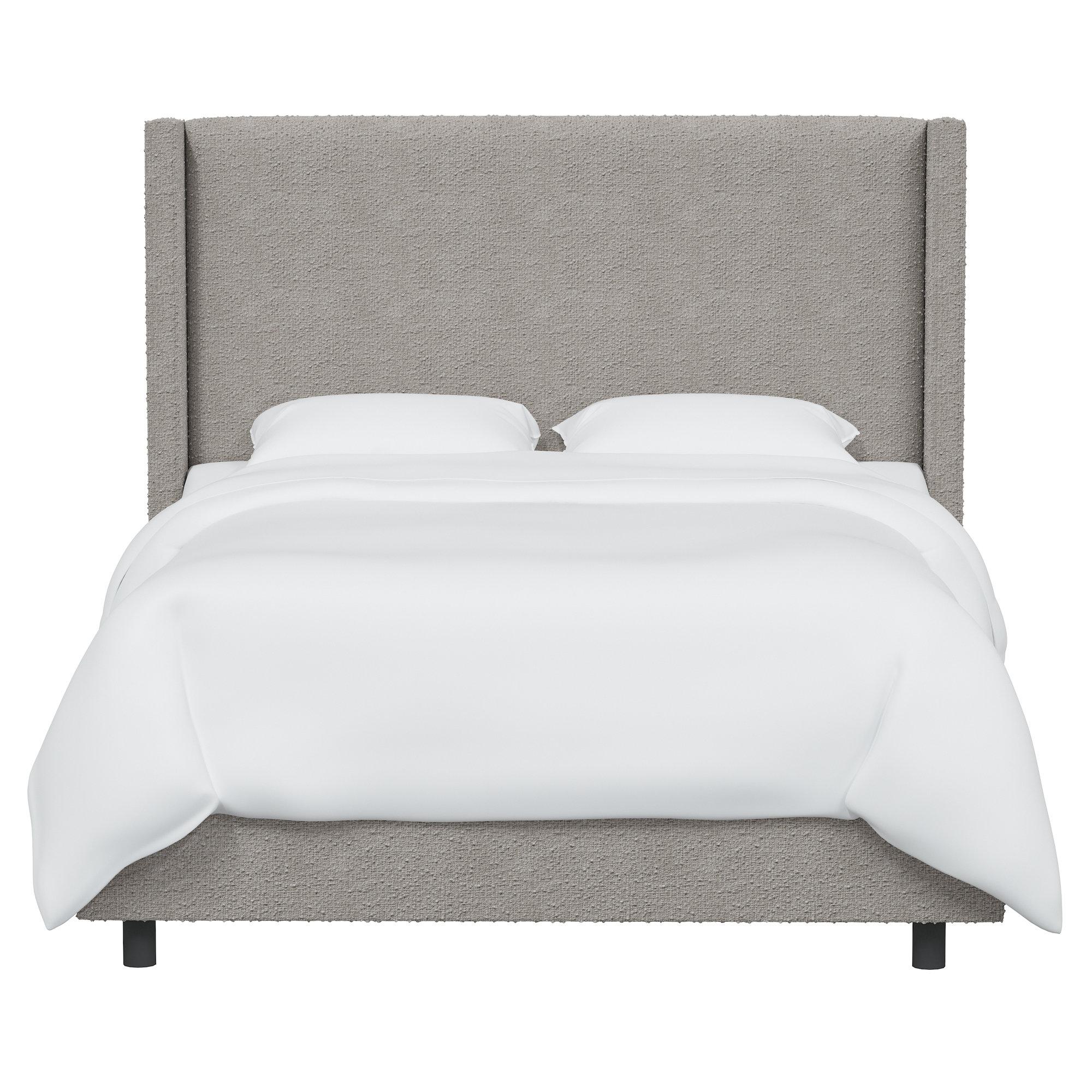 Hanson Upholstered Wingback Bed, Classic Elephant Boucle, California King