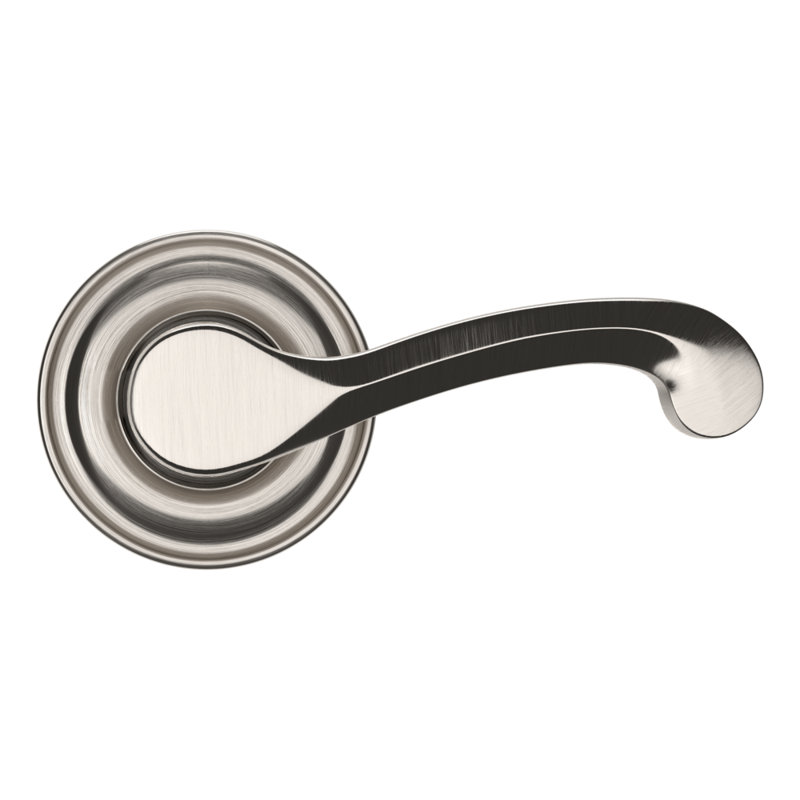2.625 H X 5.3125 W X 2.6 Lifetime (PVD) Satin Nickel Door Lever, Passage