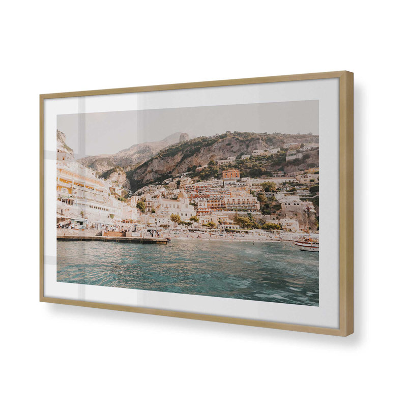 Imprimé Coastal Splendor, Cadre doré brossé, H 12,25 po x l 15,25 po x P 1,25 po