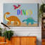 Dinos! - Reproduction d'art textuel sur toile tendue-424564468