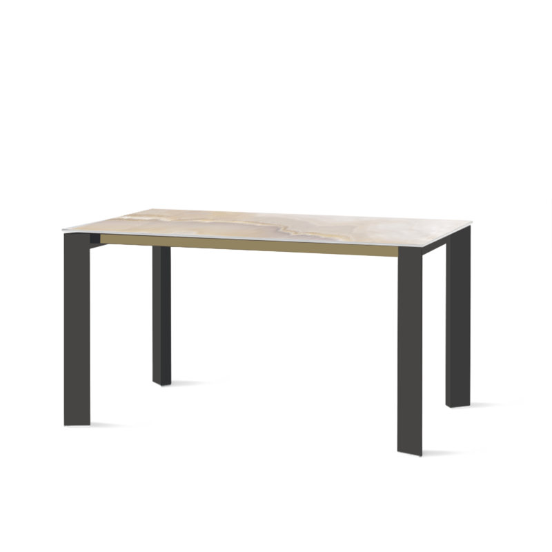 ENEA Dining Table, Gres Emperador, Fiordibosco Marble