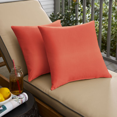 Sunbrella Outdoor Solid Knife Edge Pillow Set of 2