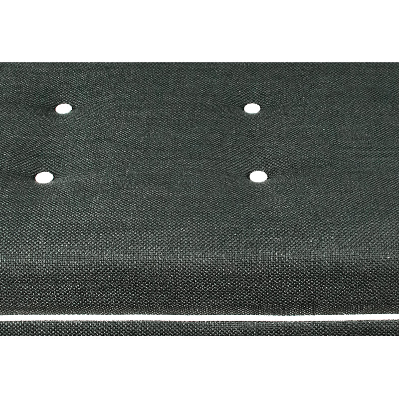 Amora Polyester Upholstered Bench, Charcoal