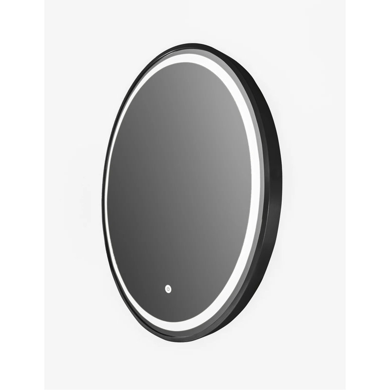 Sabeeka Metal Rectangle Wall Mirror, Black