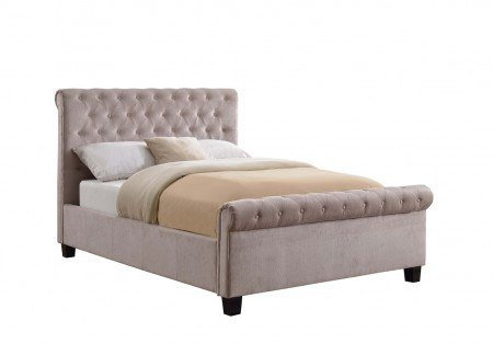 Eric Upholstered Ottoman Storage Bed, Mink, Kingsize (5')
