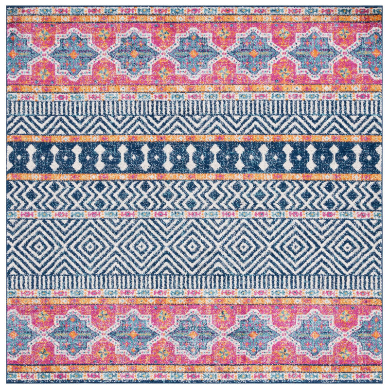 Dishant Performance Southwestern Rug, Square 6'7"