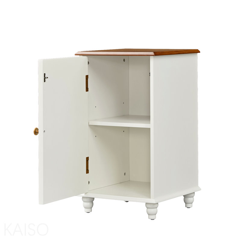 Meuble bas moderne de style milieu du siècle, 68,5 cm de hauteur, console de rangement pour serviettes rétro avec portes et étagère réglables - Noyer