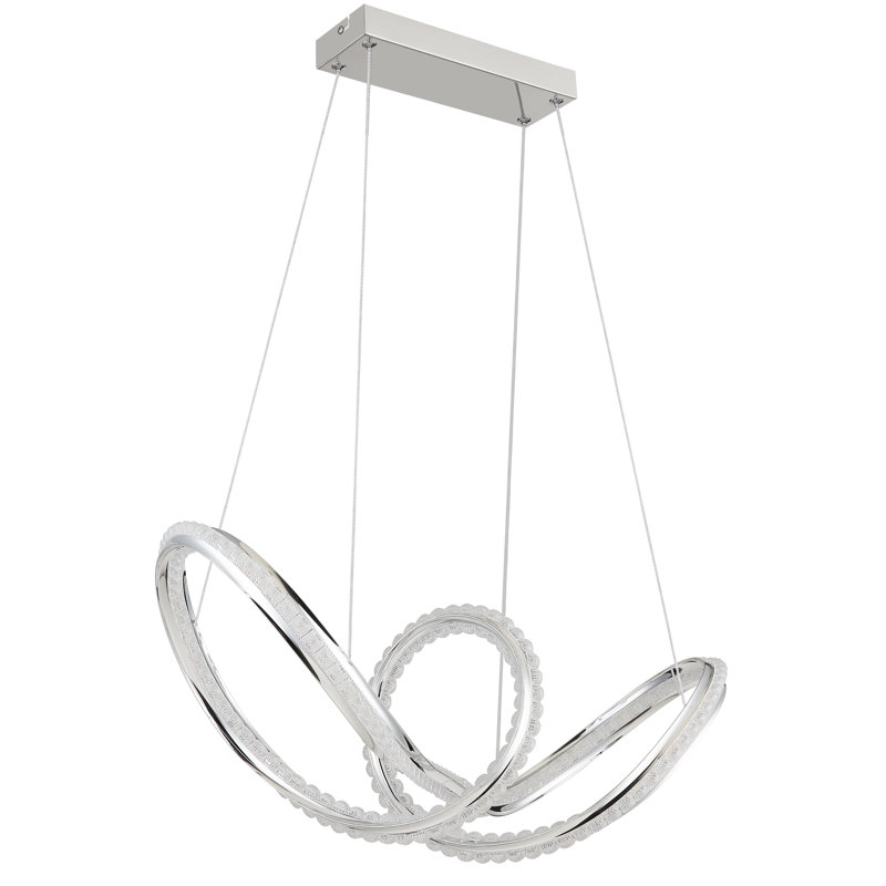 1 - Light Chrome LED Geometric Pendant