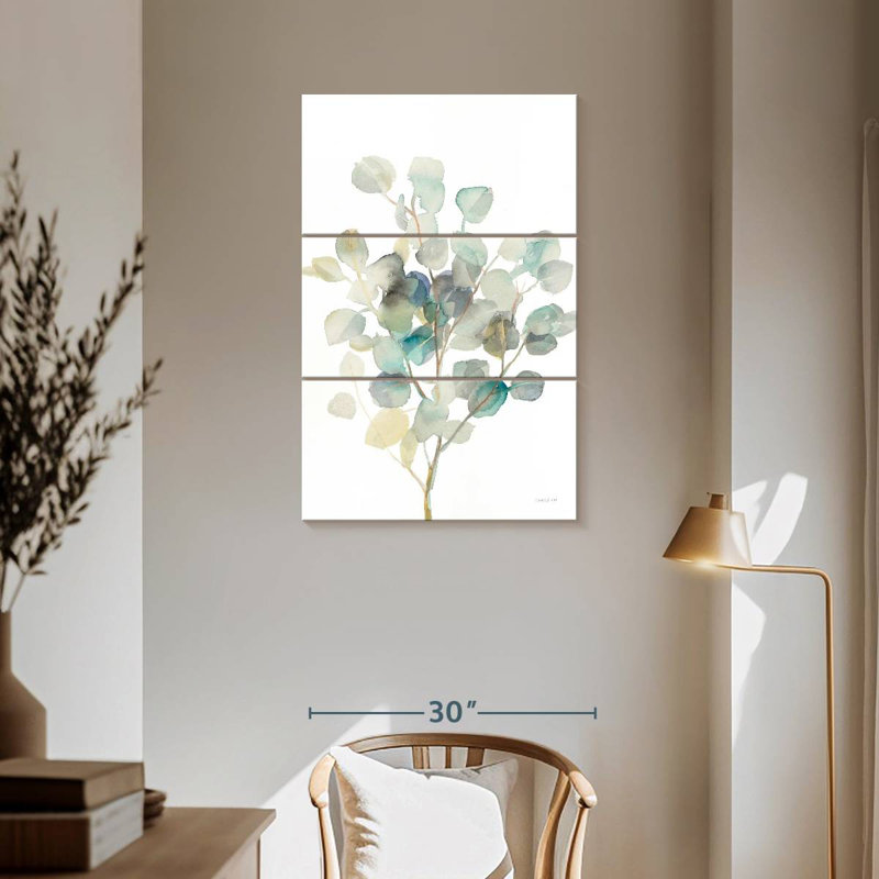 Harnek Eucalyptus White I, 57" H x 36" W