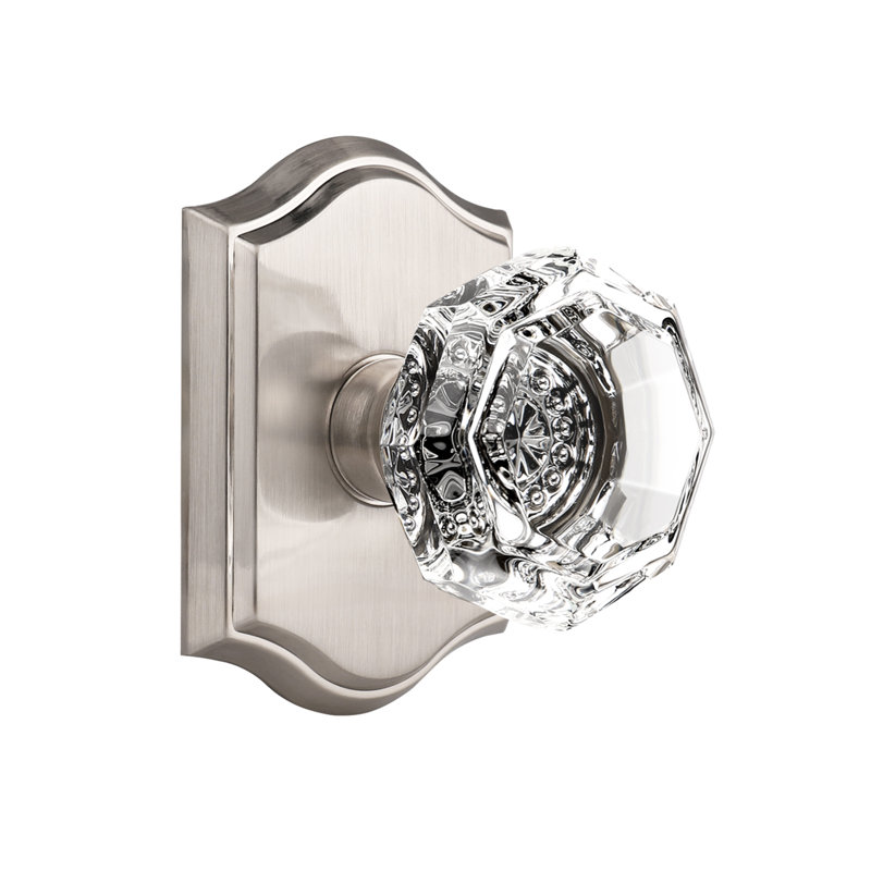 Crystal Door Knobs, Satin Nickel, Passage (Hall & Closet)