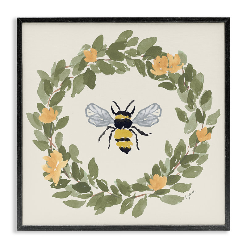 Couronne d'abeille, art giclée par Lucille Price, H 17 po x l 17 po, Giclée encadrée noir minuit