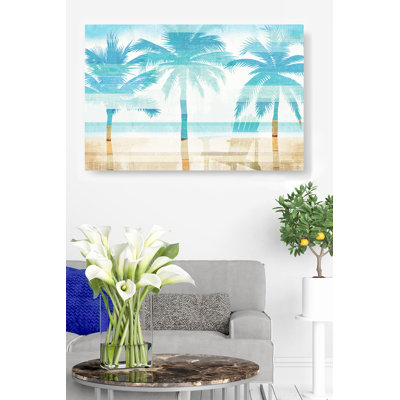 Palmier, paysage de plage, méridienne, méridienne, silhouette