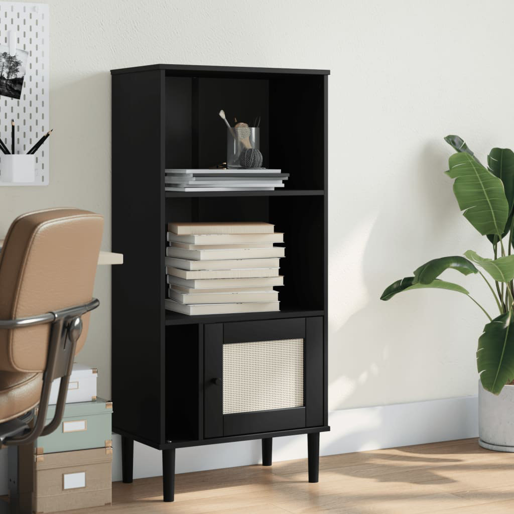 130 H x 60 W Bookcase Rattan Look