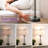 Dimmable Glass Table Lamp Set with DIY Fillable Base, Bulbs, Touch Control and USB Ports