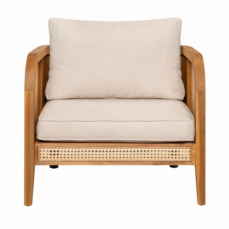 Chaise avec accoudoirs rembourrée pour l'extérieur
