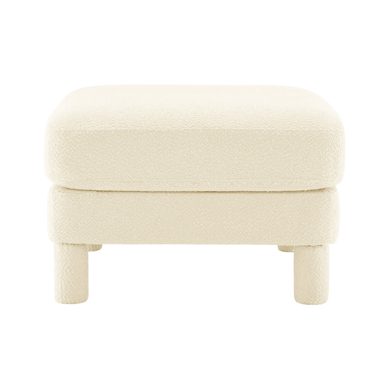 Lucas Ottoman Polyester Seat, Beige