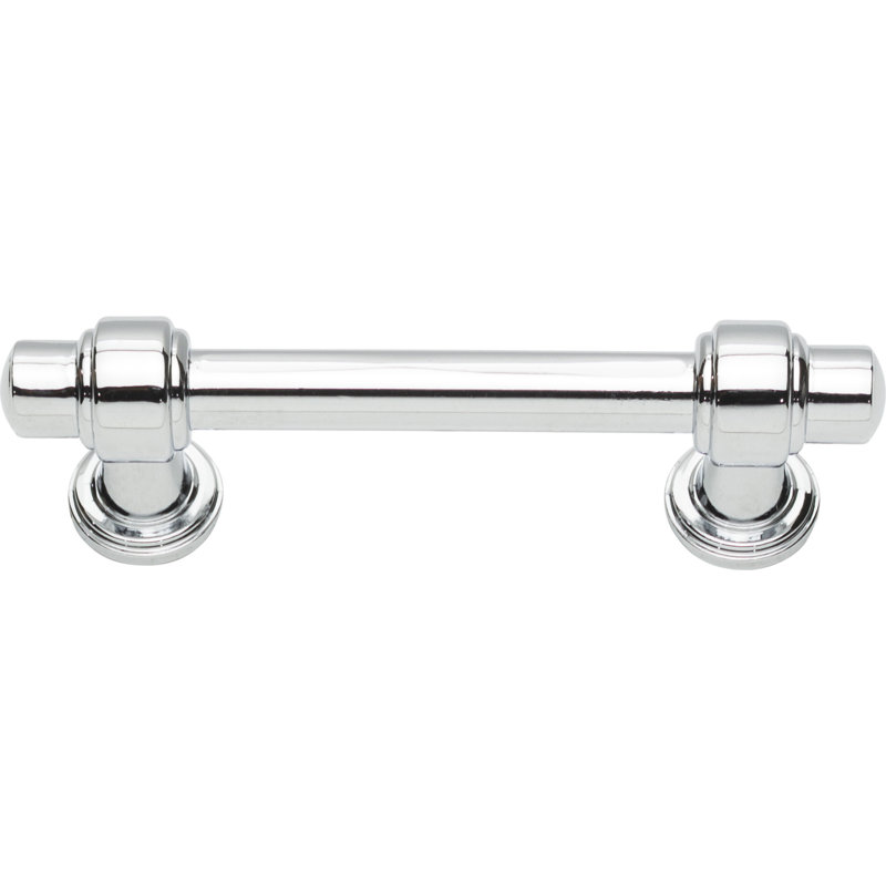 Polished Chrome Modern Bar Pull with Mounting Hardware